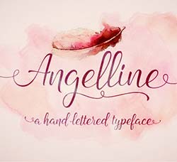 英文字体：Angelline Script